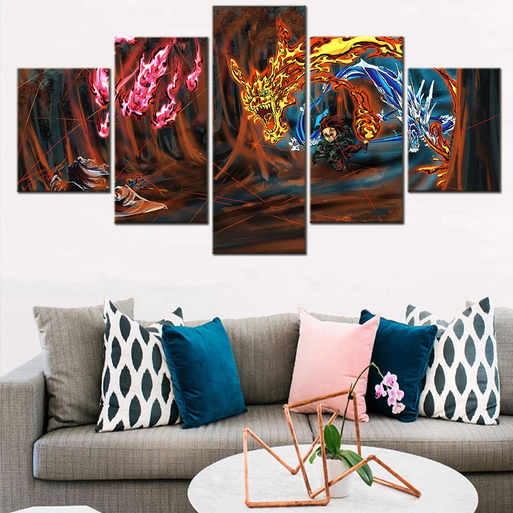 5 Piece HD Printed Painting Canvas Modern Artwork Anime Demon Slayer Posters Wall Art for Home Decorations Wall Decor Pictures
5 Piece HD Printed Painting Canvas Modern Artwork Anime Demon Slayer Posters Wall Art for Home Decorations Wall Decor Pictures
