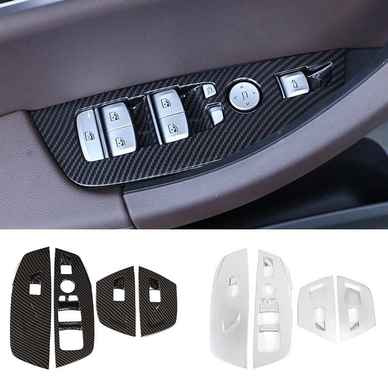 4x Carbon Fiber Color Car Door Armrest Car Window Lift Switch Button Panel Trim Cover For BMW X3 X4 G02 G01 18-21
4x Carbon Fiber Color Car Door Armrest Car Window Lift Switch Button Panel Trim Cover For BMW X3 X4 G02 G01 18-21