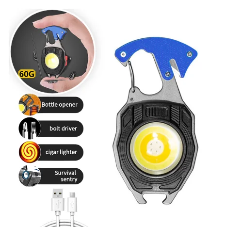 Фонарь COB Многофункциональная портативная вспышка, карманный рабочий светильник, наружный светильник для кемпинга, рыбалки, скалолазания, светодиодсветильник лампа в бутылке