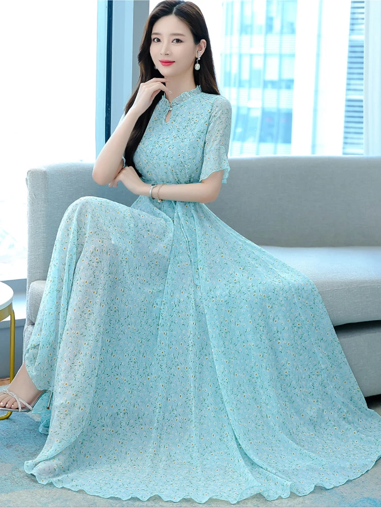 Party Prom Chiffon Blue Maxi Dress Summer Clothes For Women Fashion Floral Beach Elegant Chic Formal Evening Dresses 2023 Casual
Party Prom Chiffon Blue Maxi Dress Summer Clothes For Women Fashion Floral Beach Elegant Chic Formal Evening Dresses 2023 Casual