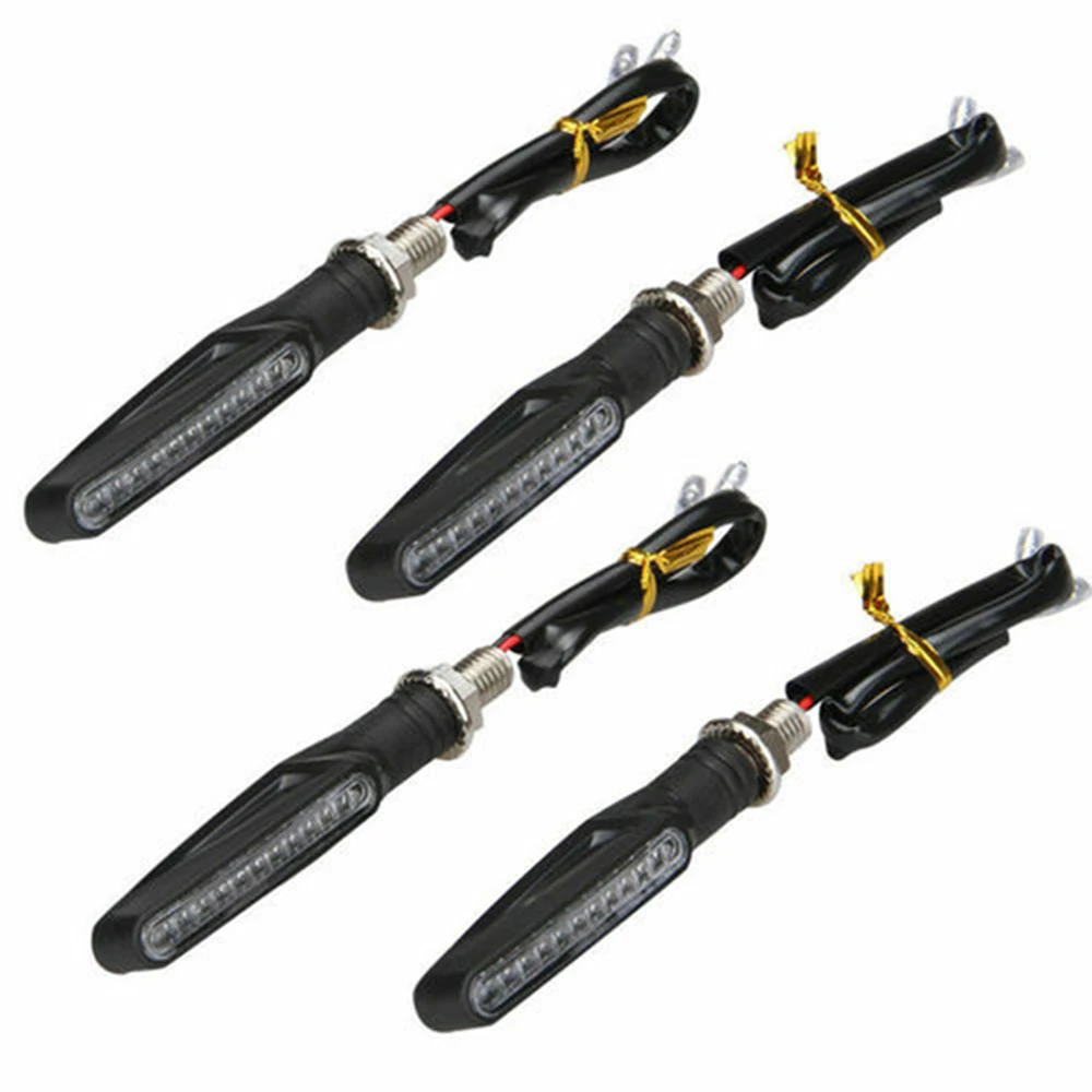 4PCS LED Motorcycle Turn Signal Light 12v Universal Waterproof Amber Flasher Indicator Blinker Rear Lights Lamp Accessories
4PCS LED Motorcycle Turn Signal Light 12v Universal Waterproof Amber Flasher Indicator Blinker Rear Lights Lamp Accessories