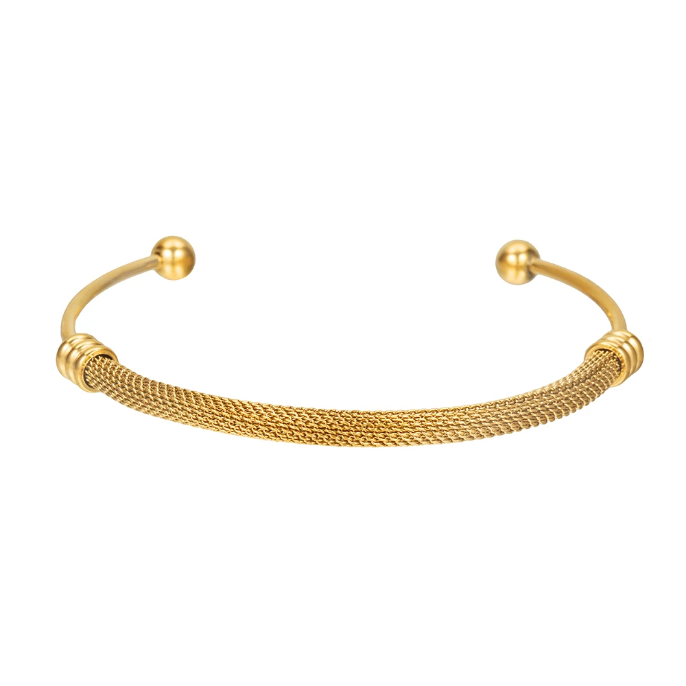 Women Men's Bangle Luxury Brand Stainless Steel Cuff Bangles Charm Gold Silver Color Mesh Bracelets Trend Designer Punk Jewelry
Women Men's Bangle Luxury Brand Stainless Steel Cuff Bangles Charm Gold Silver Color Mesh Bracelets Trend Designer Punk Jewelry