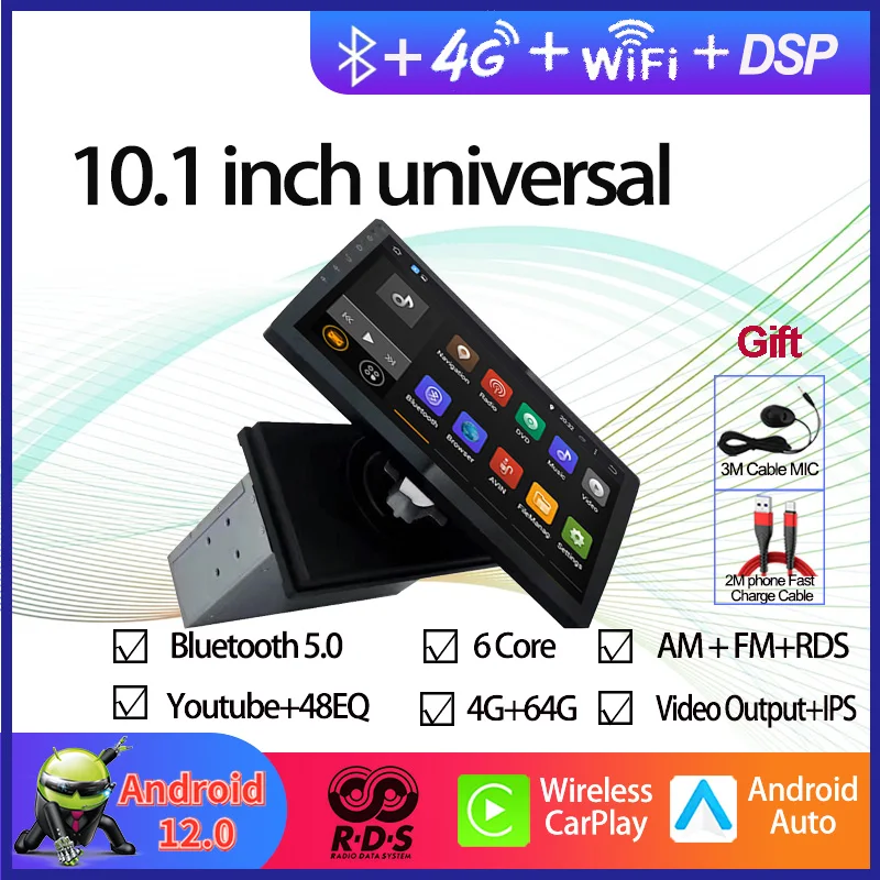 Car GPS Navigation Multimedia DVD Player 10.1" Universal Multi Angle Android System Android 11 Auto Radio Stereo
Car GPS Navigation Multimedia DVD Player 10.1" Universal Multi Angle Android System Android 11 Auto Radio Stereo