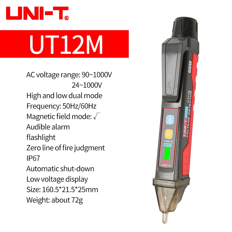 SNAKOL Тестер напряжения UT12E/UT12M 24-1000В
SNAKOL Тестер напряжения UT12E/UT12M 24-1000В