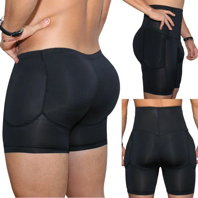 

New Hot Men Butt and Hip Enhancer Booty Padded Underwear Panties Body Shaper Seamless Butt Lifter Panty Shapewear Boxers S-3XL
