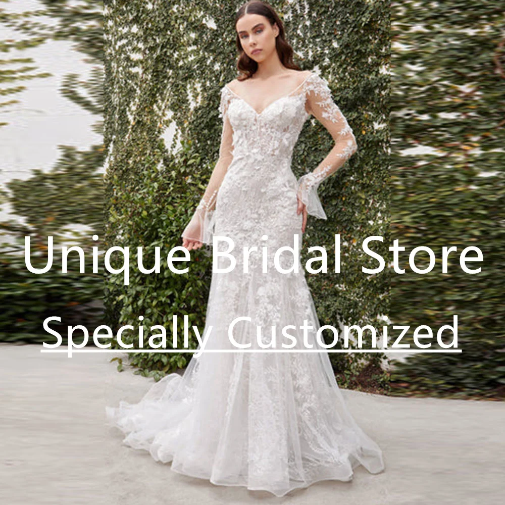 Wedding Dress 2023 Custom Size V-Neck Backless Zipper Long Sleeve Applique Lace Draped Beautiful Brush Train Vestido De Noiva
Wedding Dress 2023 Custom Size V-Neck Backless Zipper Long Sleeve Applique Lace Draped Beautiful Brush Train Vestido De Noiva