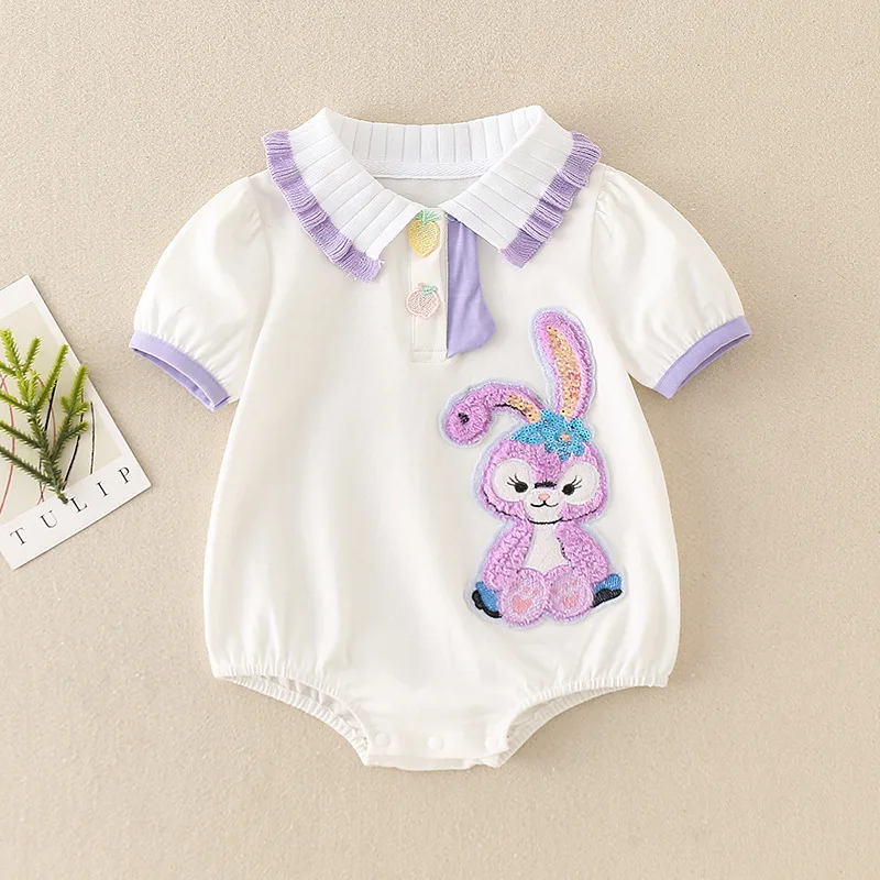 Disney Cartoon Character Stellalou Pattern Baby Summer Clothes Sweet Wrapped Fart Clothes Newborn Baby Girl Thin Short Sleeves 
Disney Cartoon Character Stellalou Pattern Baby Summer Clothes Sweet Wrapped Fart Clothes Newborn Baby Girl Thin Short Sleeves