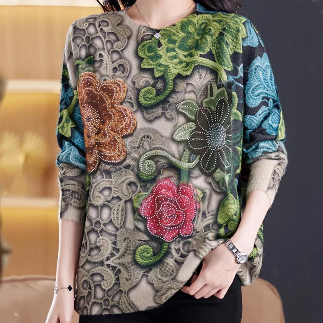 Print Spring Autumn New Fashion Clothes Women Casual O Neck Sweaters Ladies Vintage Loose Jumpers Female Oversized Pullovers
Print Spring Autumn New Fashion Clothes Women Casual O Neck Sweaters Ladies Vintage Loose Jumpers Female Oversized Pullovers