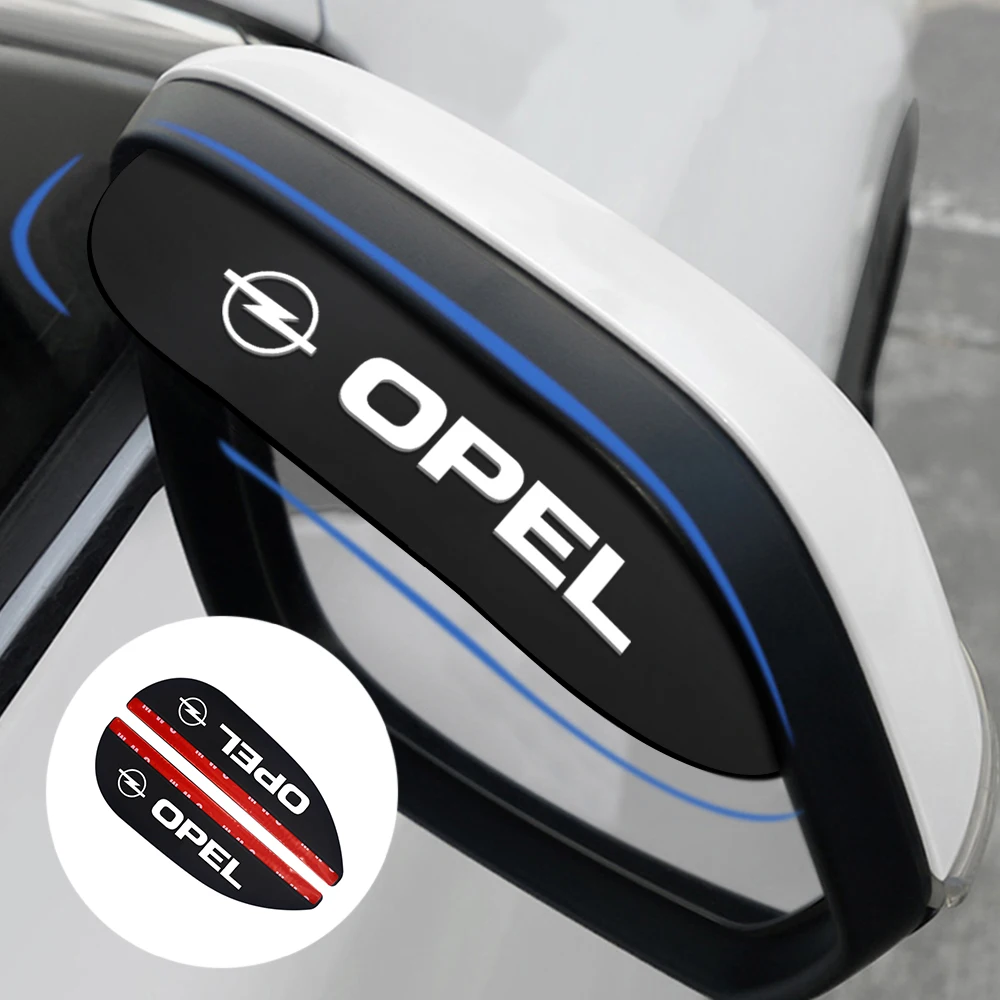 

2pcs For Opel Opc Line Insignia Astra K Car Rain Eyebrow Side Rear View Mirror Soft Rubber Visor Rain Shield Flexible Protector