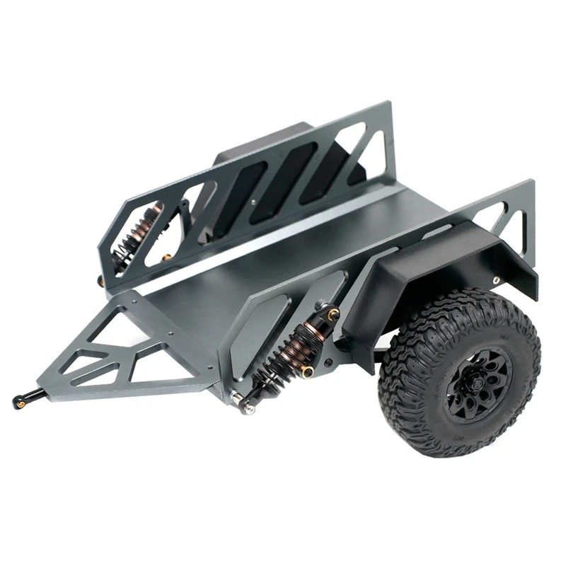 

Автомобильный грузовой прицеп с амортизатором для радиоуправляемого гусеничного автомобиля 1/10 Axial SCX10 Traxxas Trx4 RC4WD D90 Redcat Tamiya Kit 1