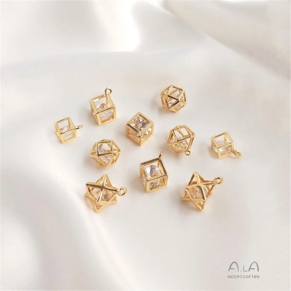 14K gold covered zircon crystal three-dimensional square pendant spiritual pendant diy earrings necklace jewelry charm
14K gold covered zircon crystal three-dimensional square pendant spiritual pendant diy earrings necklace jewelry charm