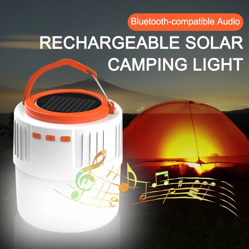 Solar USB LED Camping Light Bluetooth-compatible Rechargeable Bulb For Outdoor Tent Lamp Lanterns Emergency Lights BBQ Hiking
Solar USB LED Camping Light Bluetooth-compatible Rechargeable Bulb For Outdoor Tent Lamp Lanterns Emergency Lights BBQ Hiking