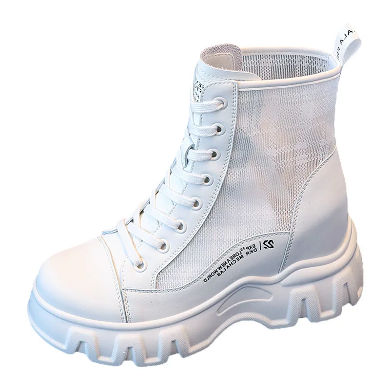 9cm Genuine Leather Women Summer Boots Platform Shoes Wedge Air Mesh Botas De Mujer Hidden Heel Shoes Chunky Boots
9cm Genuine Leather Women Summer Boots Platform Shoes Wedge Air Mesh Botas De Mujer Hidden Heel Shoes Chunky Boots