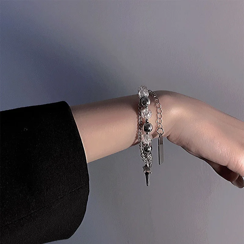 New Fashion Silver Ice Crack Bead Splicing Bracelet Inlaid Beaded Cross Bracelet for Women Party Jewelry
New Fashion Silver Ice Crack Bead Splicing Bracelet Inlaid Beaded Cross Bracelet for Women Party Jewelry