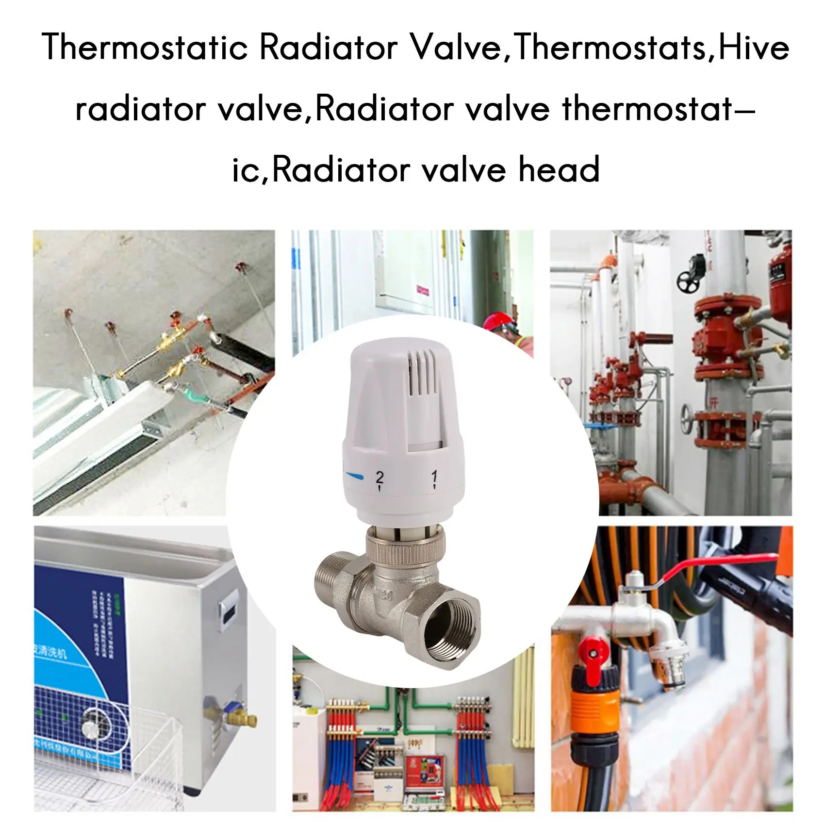 

Латунный термостатический клапан радиатора 3/4 дюйма прямого типа DN20, автоматический клапан регулировки температуры, нагрев пола