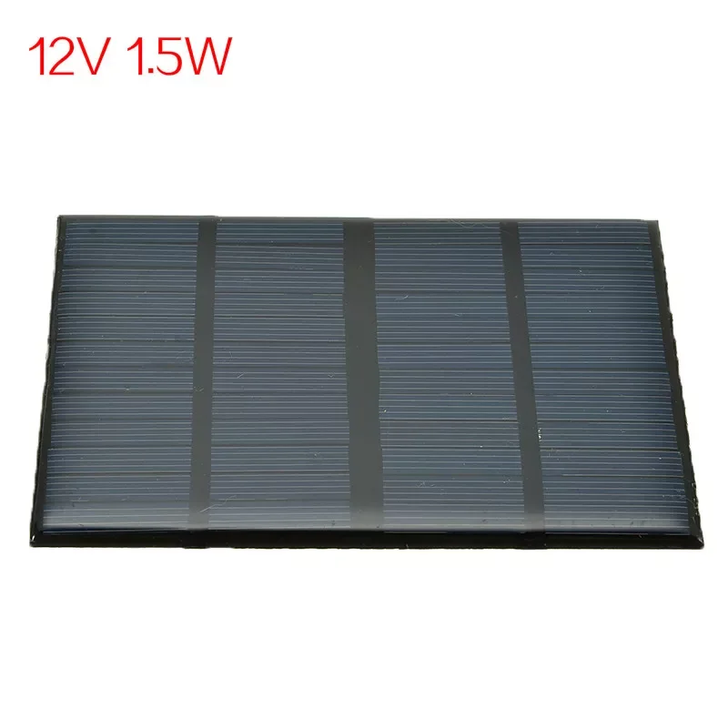 12V 1.5W Solar Panel Standard Epoxy Polycrystalline Silicon DIY Battery Power Charge Module Mini Solar Cell Charging Board
12V 1.5W Solar Panel Standard Epoxy Polycrystalline Silicon DIY Battery Power Charge Module Mini Solar Cell Charging Board