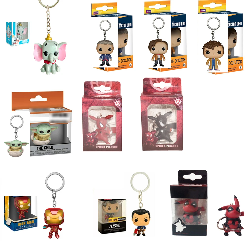Bandai Anime Iron Man Ash Doctor Who Dumbo Vinyl Keychain Action Figures Collection Model Toys For Children Christmas Gift
Bandai Anime Iron Man Ash Doctor Who Dumbo Vinyl Keychain Action Figures Collection Model Toys For Children Christmas Gift