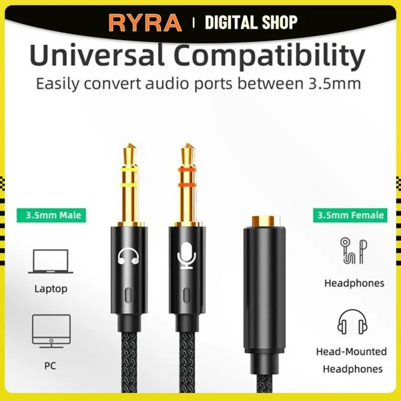 RYRA 3.5mm Mic Stereo Audio Adapter Audio Cable For PC Laptop 1 3.5mm Female To 2 Male Y-Splitter Cable AUX Audio Cable Adapter
RYRA 3.5mm Mic Stereo Audio Adapter Audio Cable For PC Laptop 1 3.5mm Female To 2 Male Y-Splitter Cable AUX Audio Cable Adapter