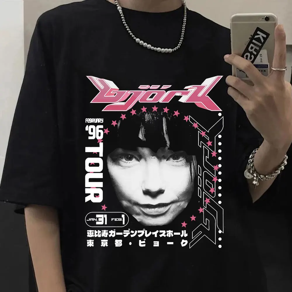 90s Vintage Bjork Japanese Tour 1996 Music Album T Shirt Hip Hop Streetwear T-shirts Summer Short Sleeve Men's Oversized T-shirt
90s Vintage Bjork Japanese Tour 1996 Music Album T Shirt Hip Hop Streetwear T-shirts Summer Short Sleeve Men's Oversized T-shirt