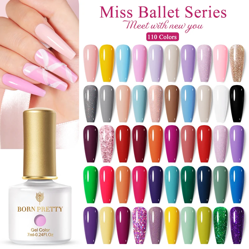 BORN PRETTY Gel Nail Polish For Nail Art 7ml 110 Colors Manicure Soak Off UV LED Gel Glitter Semi Permanant Varnish Top Coat
BORN PRETTY Gel Nail Polish For Nail Art 7ml 110 Colors Manicure Soak Off UV LED Gel Glitter Semi Permanant Varnish Top Coat