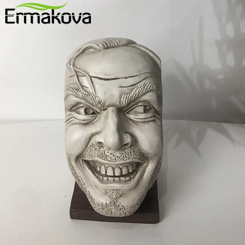 ERMAKOVA Resin Here's Johnny Statue Creative Bookshelf Bookend Library Funny-face Home Decoration Resin Desktop Ornament Book
ERMAKOVA Resin Here's Johnny Statue Creative Bookshelf Bookend Library Funny-face Home Decoration Resin Desktop Ornament Book