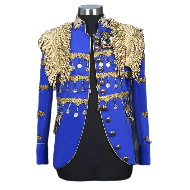 Parklees Stylish Military Blazer Jacket for Men Party Stage Prom Tuxedo Blazer Vintage Luxury Palace Dress Blazer Costume Homme
Parklees Stylish Military Blazer Jacket for Men Party Stage Prom Tuxedo Blazer Vintage Luxury Palace Dress Blazer Costume Homme