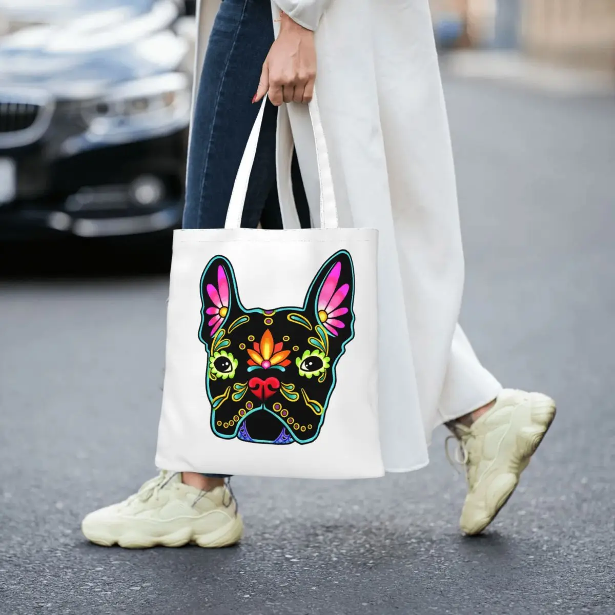 Day Of The Dead French Bulldog In Black Sugar Skull Dog Women Canvas Handbag Shopper Bag Tote Bag withSmall Shoulder Bag
Day Of The Dead French Bulldog In Black Sugar Skull Dog Women Canvas Handbag Shopper Bag Tote Bag withSmall Shoulder Bag