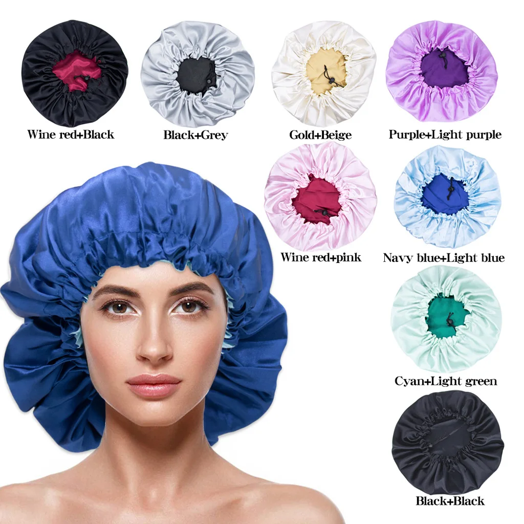 Single-Layer Shower Cap Women Satin Bonnet Sleeping Hat Female Hair Protect Hat Confinement Cap Head Cover Bathroom Accessories
Single-Layer Shower Cap Women Satin Bonnet Sleeping Hat Female Hair Protect Hat Confinement Cap Head Cover Bathroom Accessories