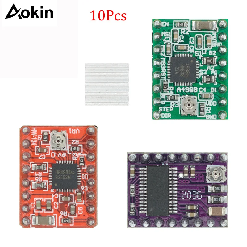 3D Printer Parts A4988 DRV8825 Stepper Motor Driver With Heat sink For SKR V1.3 1.4 GTR V1.0 RAMPS 1.4 1.6 MKS GEN V1.4
3D Printer Parts A4988 DRV8825 Stepper Motor Driver With Heat sink For SKR V1.3 1.4 GTR V1.0 RAMPS 1.4 1.6 MKS GEN V1.4