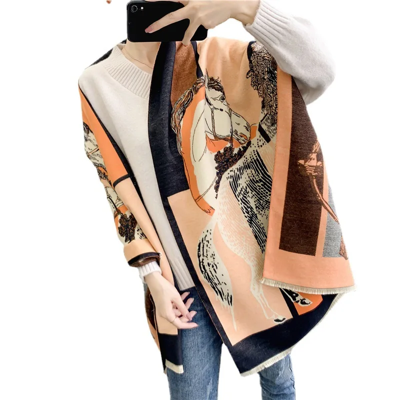 Imitation Cashmere Scarf Women's Winter Autumn Thick Warm Shawl carriage classical Bib Pashmina Echarpe
Imitation Cashmere Scarf Women's Winter Autumn Thick Warm Shawl carriage classical Bib Pashmina Echarpe