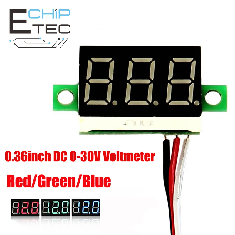 Three-wire Voltmeter 0.36 inch DC 0-30V DC Voltmeter Head for Digital Display Motorcycle Voltmeter 0.36 inch DC 0-30V 3 Digit Di
Three-wire Voltmeter 0.36 inch DC 0-30V DC Voltmeter Head for Digital Display Motorcycle Voltmeter 0.36 inch DC 0-30V 3 Digit Di