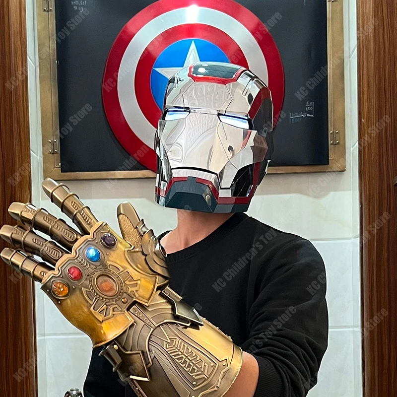 Лидер продаж, шлем Marvel Iron Man Patriot 1/1 с дистанционным управлением и голосовым управлением, автоматическая Маска для шлема Iron Man со светодиодной подсветкой, детские подарки
Лидер продаж, шлем Marvel Iron Man Patriot 1/1 с дистанционным управлением и голосовым управлением, автоматическая Маска для шлема Iron Man со светодиодной подсветкой, детские подарки