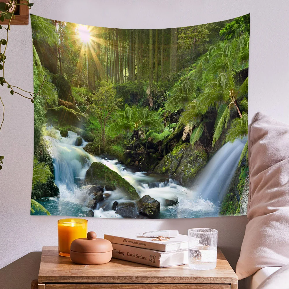 Sunrise Forest Tapestry Waterfall Jungle Tropic Plant Trees Wall Art Decor Large Hanging Cloth for Bedroom Living Room Dorm
Sunrise Forest Tapestry Waterfall Jungle Tropic Plant Trees Wall Art Decor Large Hanging Cloth for Bedroom Living Room Dorm