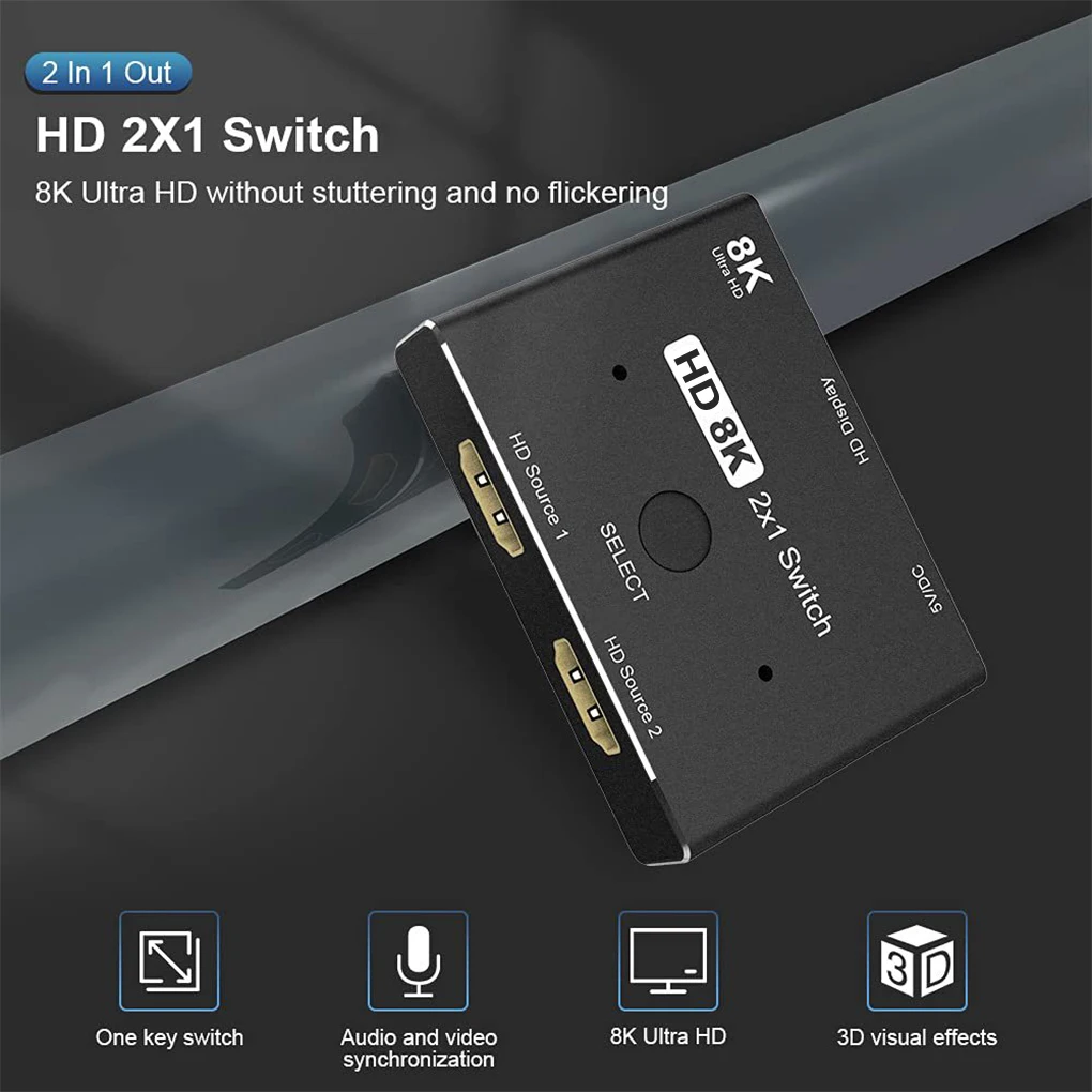 HDMI-compatible 8K 60Hz 4K 120Hz Switcher Adjustable Switch Adapter Home Splitter Converter Displayer Projector
HDMI-compatible 8K 60Hz 4K 120Hz Switcher Adjustable Switch Adapter Home Splitter Converter Displayer Projector