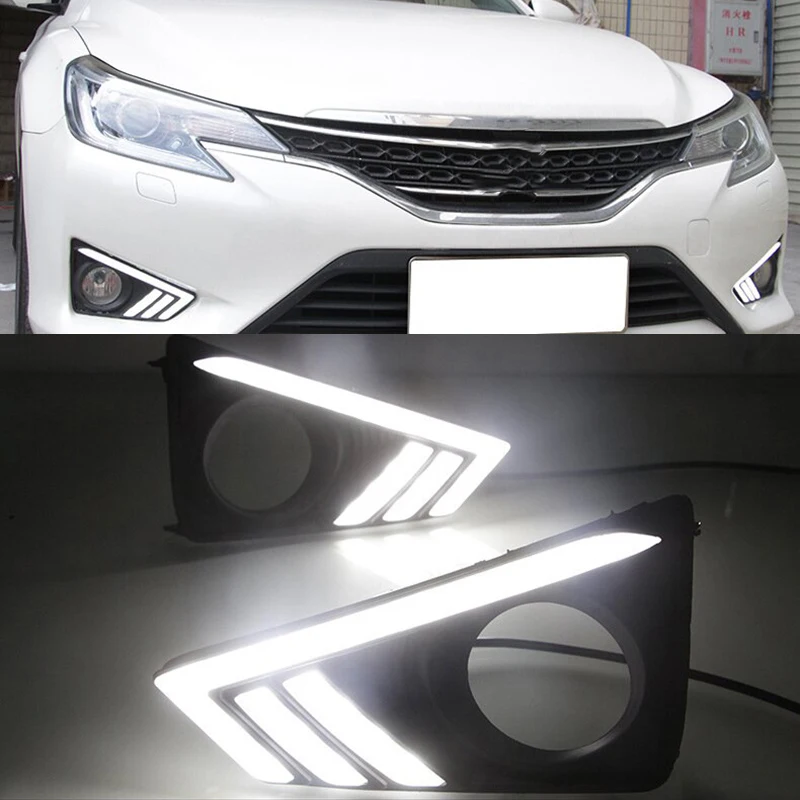 Fashion design pair of LED tricolor daytime running lights fog lights for toyota reiz 2013-2018 drl special auto parts
Fashion design pair of LED tricolor daytime running lights fog lights for toyota reiz 2013-2018 drl special auto parts