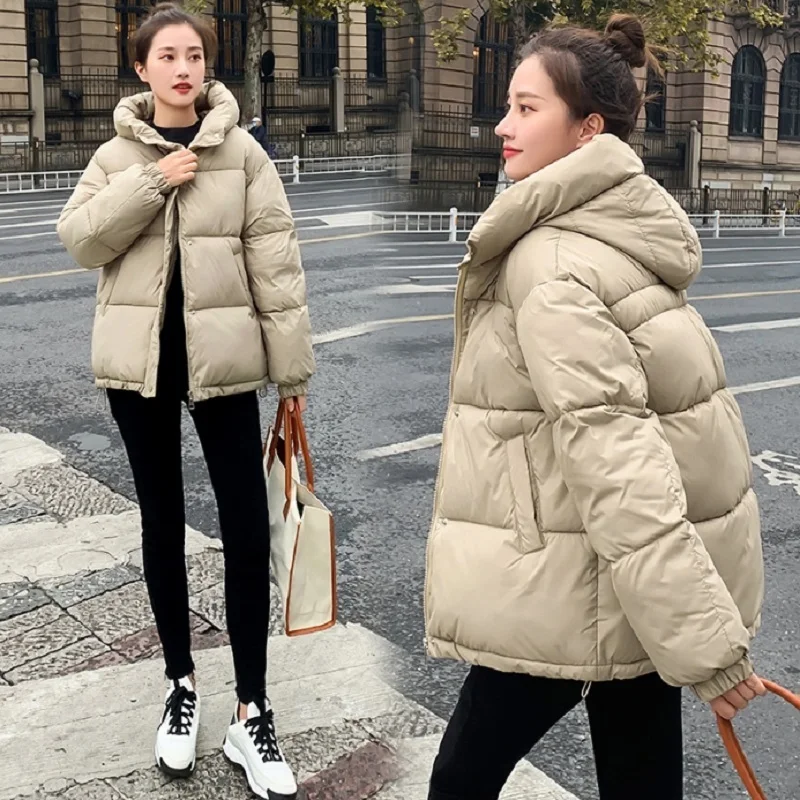 Winter Women's Jacket Hooded Thick Warm Casual Padded Coats Fashion Short Black Parkas Snow Wear Cotton Winter Coat
Winter Women's Jacket Hooded Thick Warm Casual Padded Coats Fashion Short Black Parkas Snow Wear Cotton Winter Coat