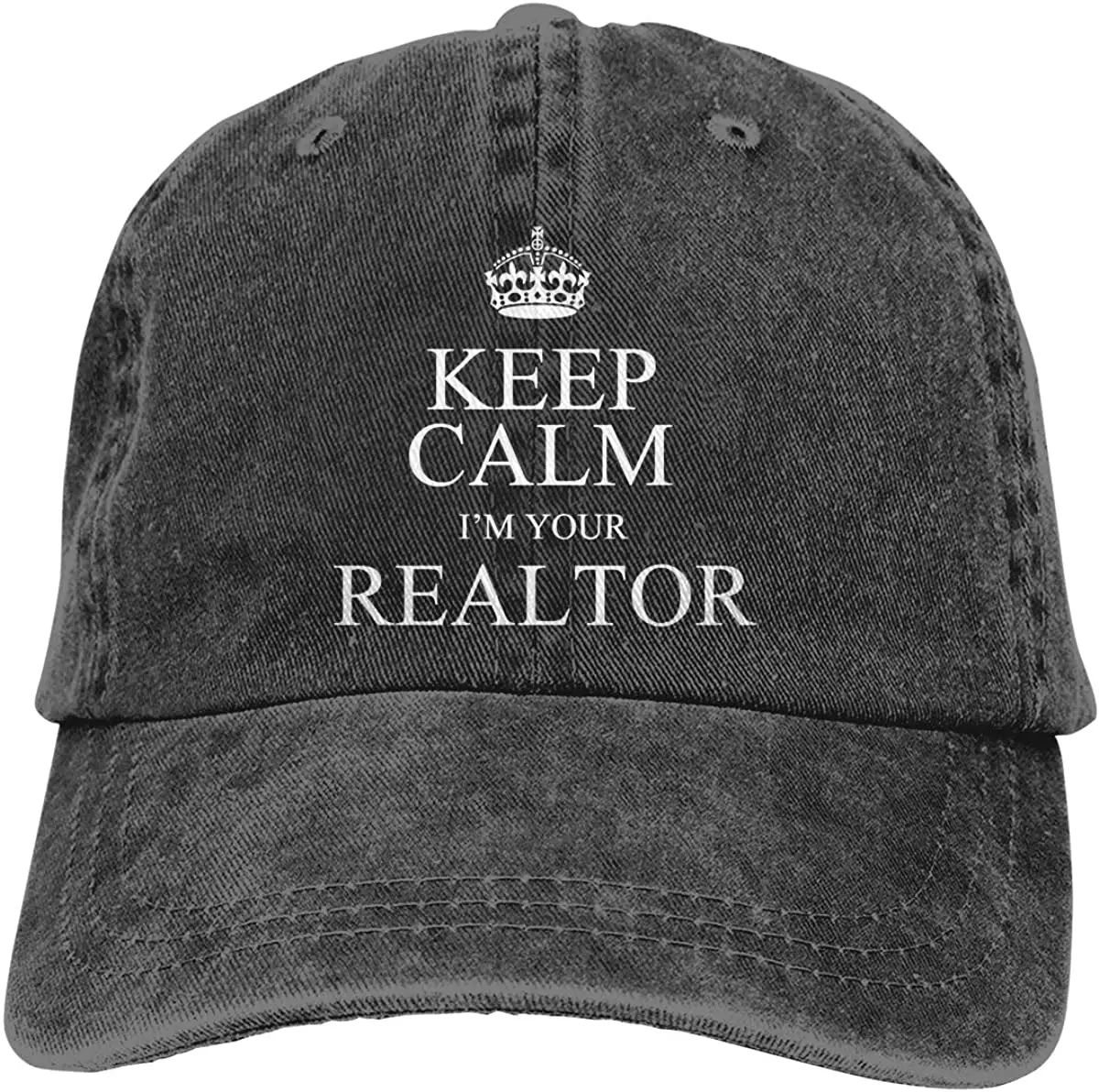 Бейсбольная кепка Keep Calm I'm Your Realtor, джинсовая бейсбольная Кепка унисекс, регулируемая модная шапка черного цвета
Бейсбольная кепка Keep Calm I'm Your Realtor, джинсовая бейсбольная Кепка унисекс, регулируемая модная шапка черного цвета