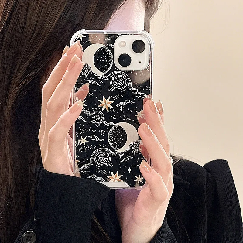 Moon Star Makeup Mirror Phone Case For iPhone 14 12 13 11 8 7 6 Plus Pro MAX XR X XS Mini Soft Silicone Shockproof Bumper Cover
Moon Star Makeup Mirror Phone Case For iPhone 14 12 13 11 8 7 6 Plus Pro MAX XR X XS Mini Soft Silicone Shockproof Bumper Cover