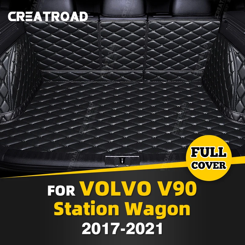 

Auto Full Coverage Trunk Mat For Volvo V90 Station Wagon 2017-2021 20 19 18 Car Boot Cover Pad Interior Protector Accessories