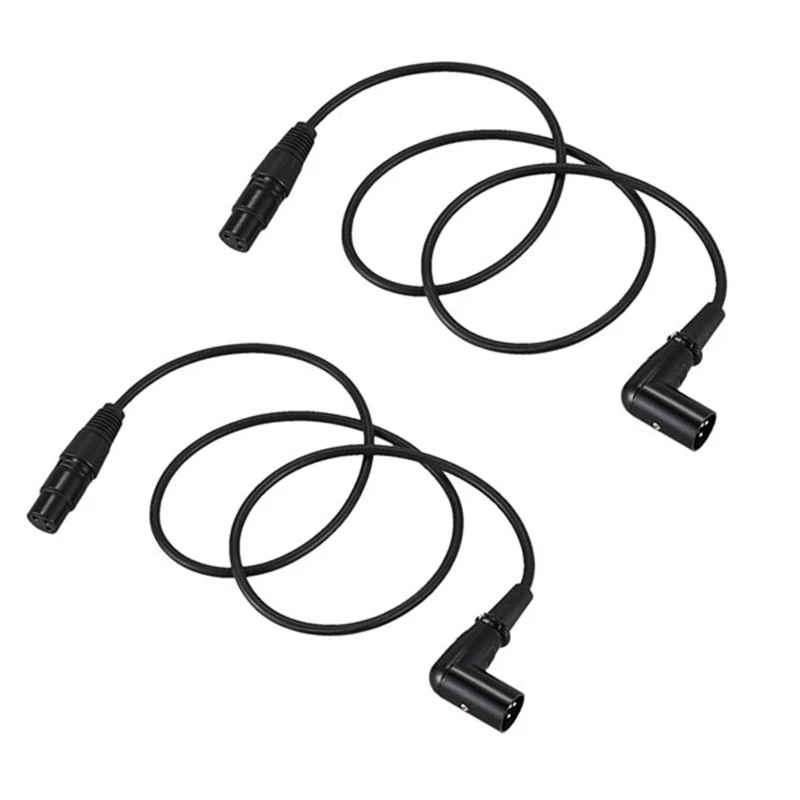 2X Right Angle Male To Female XLR Cable, Microphone Cord, DMX Signal Wire Cord For Equilibrium / Mixer / Amplifier
2X Right Angle Male To Female XLR Cable, Microphone Cord, DMX Signal Wire Cord For Equilibrium / Mixer / Amplifier