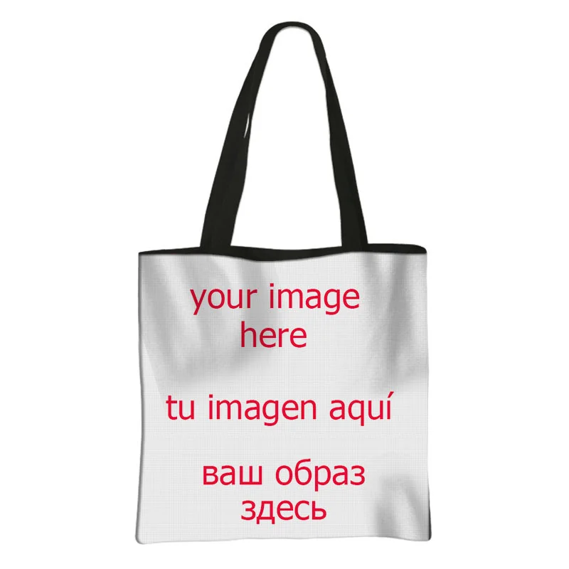 

Индивидуальная женская сумка для покупок с вашим/именем/изображением, Женская Повседневная Сумка-тоут, женская сумка через плечо для путешествий