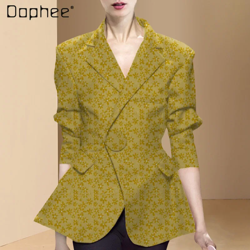 Women's Suit Collar Blazer Streetwear Graceful Woman Busienss Spring 2022 Ladies Slim Fit One-Button Long Sleeve Suit Jackets
Women's Suit Collar Blazer Streetwear Graceful Woman Busienss Spring 2022 Ladies Slim Fit One-Button Long Sleeve Suit Jackets