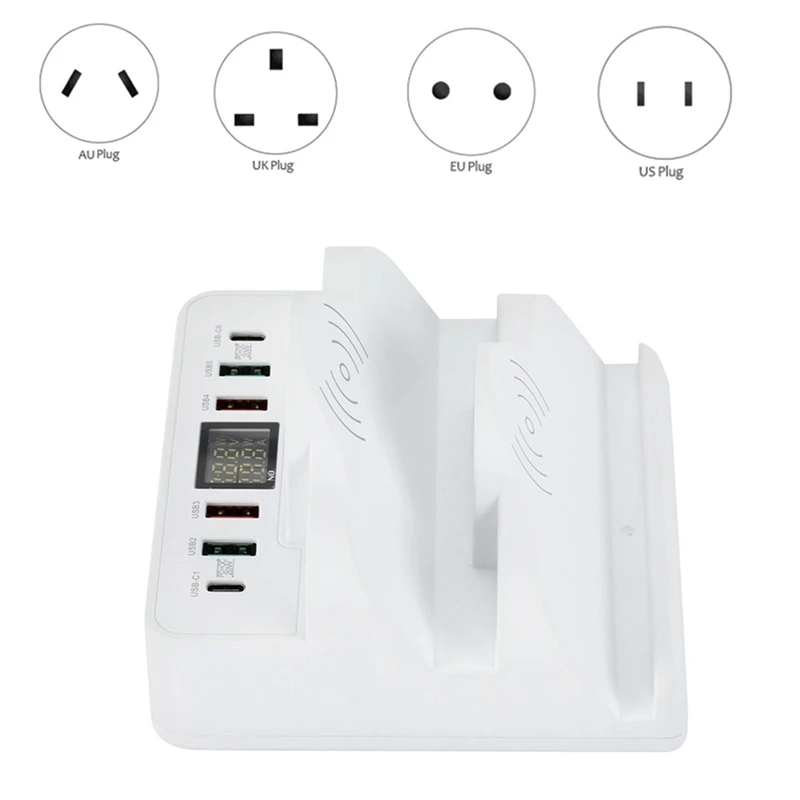 Зарядное устройство сетевое с USB-портами, 80 Вт, с поддержкой быстрой зарядки 
Зарядное устройство сетевое с USB-портами, 80 Вт, с поддержкой быстрой зарядки