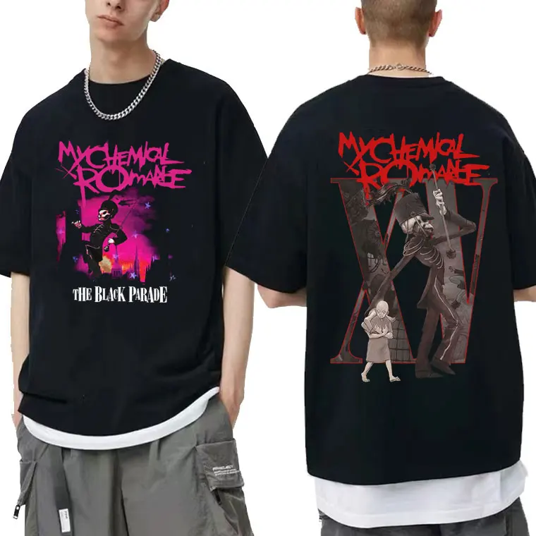 My Chemical Romance Mcr Dead Tshirt Black Parade Punk Emo Rock Double Sided Print T Shirts Men Women Loose Tees Pure Cotton Tops
My Chemical Romance Mcr Dead Tshirt Black Parade Punk Emo Rock Double Sided Print T Shirts Men Women Loose Tees Pure Cotton Tops