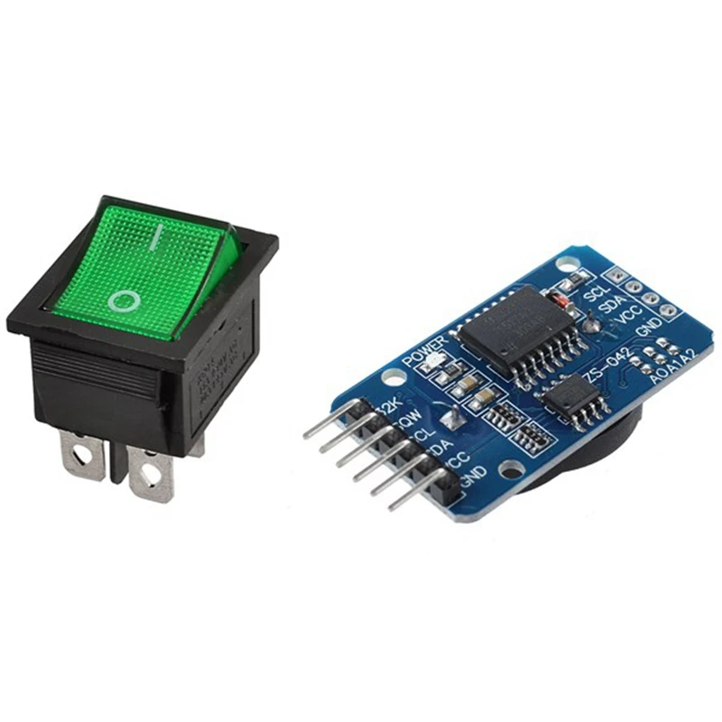 1Pcs Kcd4 Dpst On-Off 4 Pin Terminals Rocker Boat Switch & 1Pcs Dc 3.3-5.5V Ds3231 High Precision Real-Time Clock Module
1Pcs Kcd4 Dpst On-Off 4 Pin Terminals Rocker Boat Switch & 1Pcs Dc 3.3-5.5V Ds3231 High Precision Real-Time Clock Module