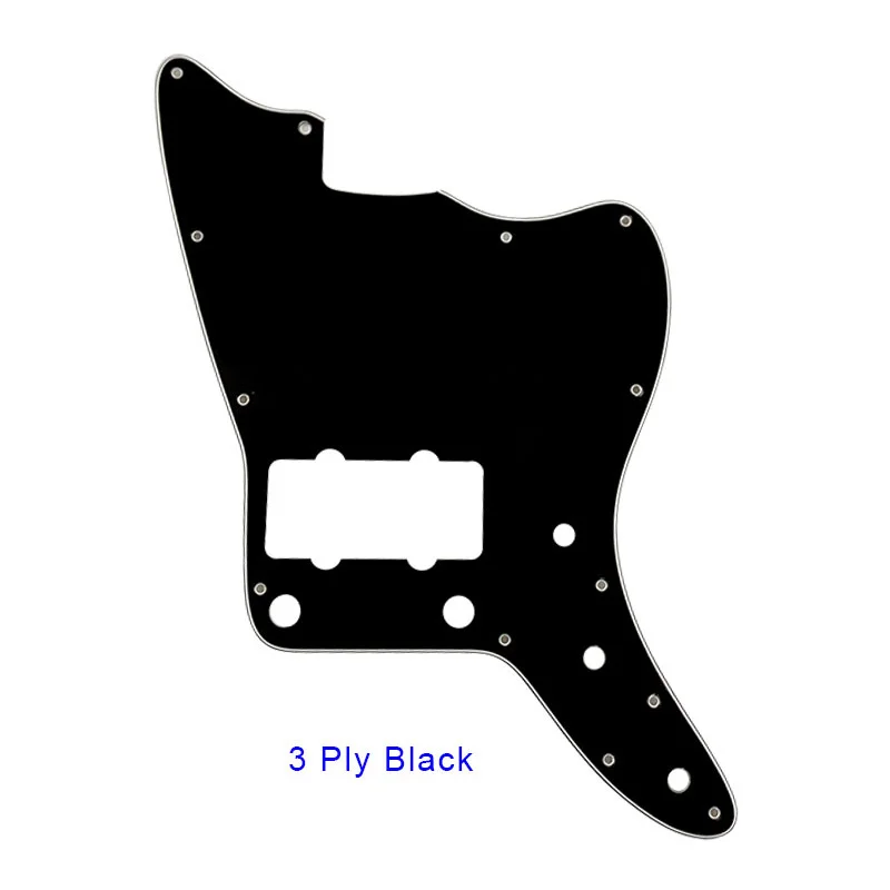 xinyue Custom Guitar Parts - For US Fedner Jazzmaster Electric Guitar Pickguard Whit Birdge Pickups Replacement, 3Ply Black
xinyue Custom Guitar Parts - For US Fedner Jazzmaster Electric Guitar Pickguard Whit Birdge Pickups Replacement, 3Ply Black