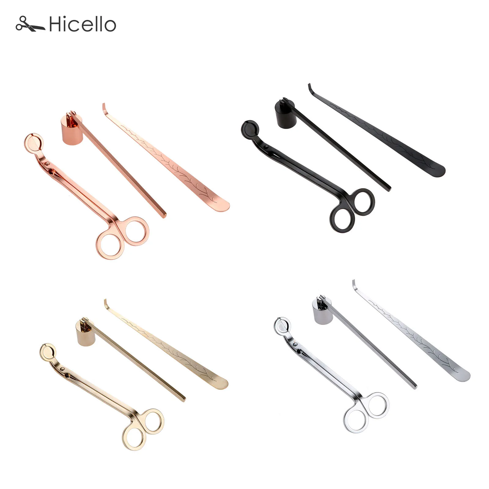 3pcs/set Candle Snuffer Trimmer Hook Stainless Steel Luxury candle scissors Wicks Holder Dipper Home Deco Rose Gold Silver Black
3pcs/set Candle Snuffer Trimmer Hook Stainless Steel Luxury candle scissors Wicks Holder Dipper Home Deco Rose Gold Silver Black
