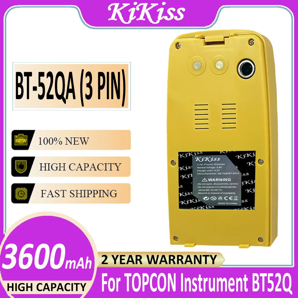 BT-52QA (3 PIN) 3600mAh Battery for TOPCON Instrument BT52Q Bateria + Tracking Number
BT-52QA (3 PIN) 3600mAh Battery for TOPCON Instrument BT52Q Bateria + Tracking Number