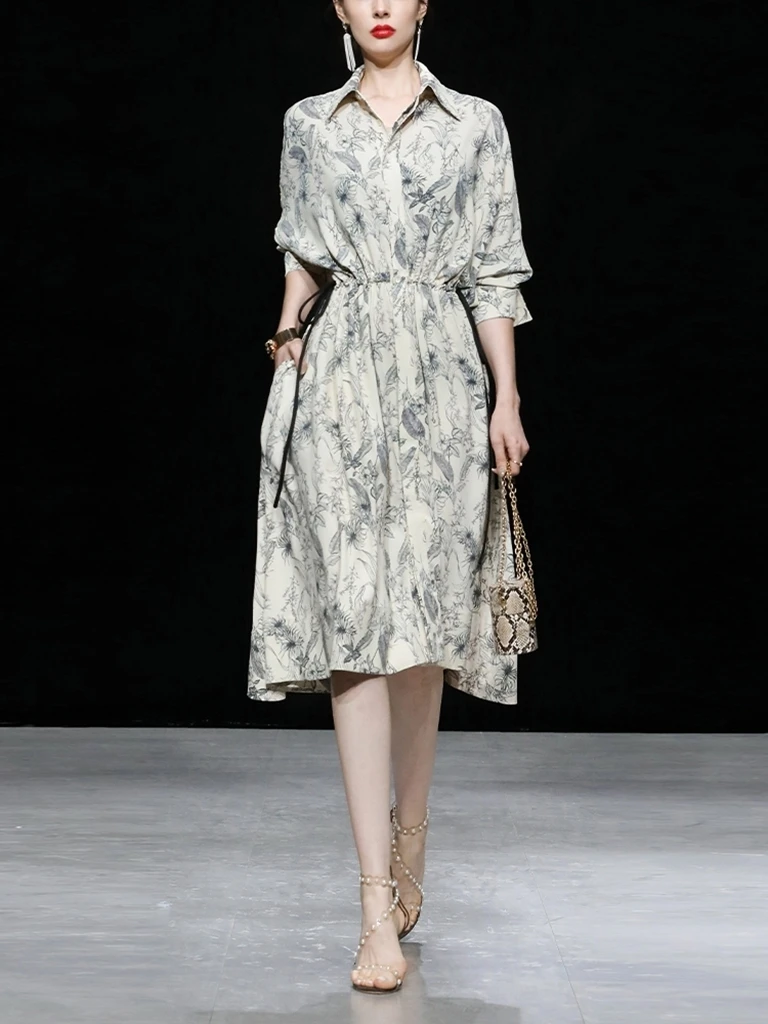 Apricot 2023 New Batwing Elegant Sleeve Waist Slimming Printed Shirt Dress Long Skirt0814
Apricot 2023 New Batwing Elegant Sleeve Waist Slimming Printed Shirt Dress Long Skirt0814