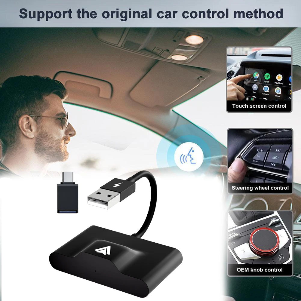 Wireless Android Auto CarPlay Adapter 2023 Upgrade 5Ghz WiFi CarPlay Dongle For OEM Wired CarPlay Cars Convert Wired To Wireless
Wireless Android Auto CarPlay Adapter 2023 Upgrade 5Ghz WiFi CarPlay Dongle For OEM Wired CarPlay Cars Convert Wired To Wireless